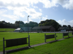 Description: Ball Alley and Pavilion from across the Pitch &nbsp;|&nbsp;Author: Niall Collins&nbsp;|&nbsp;Copyright: Doheny GAA Club